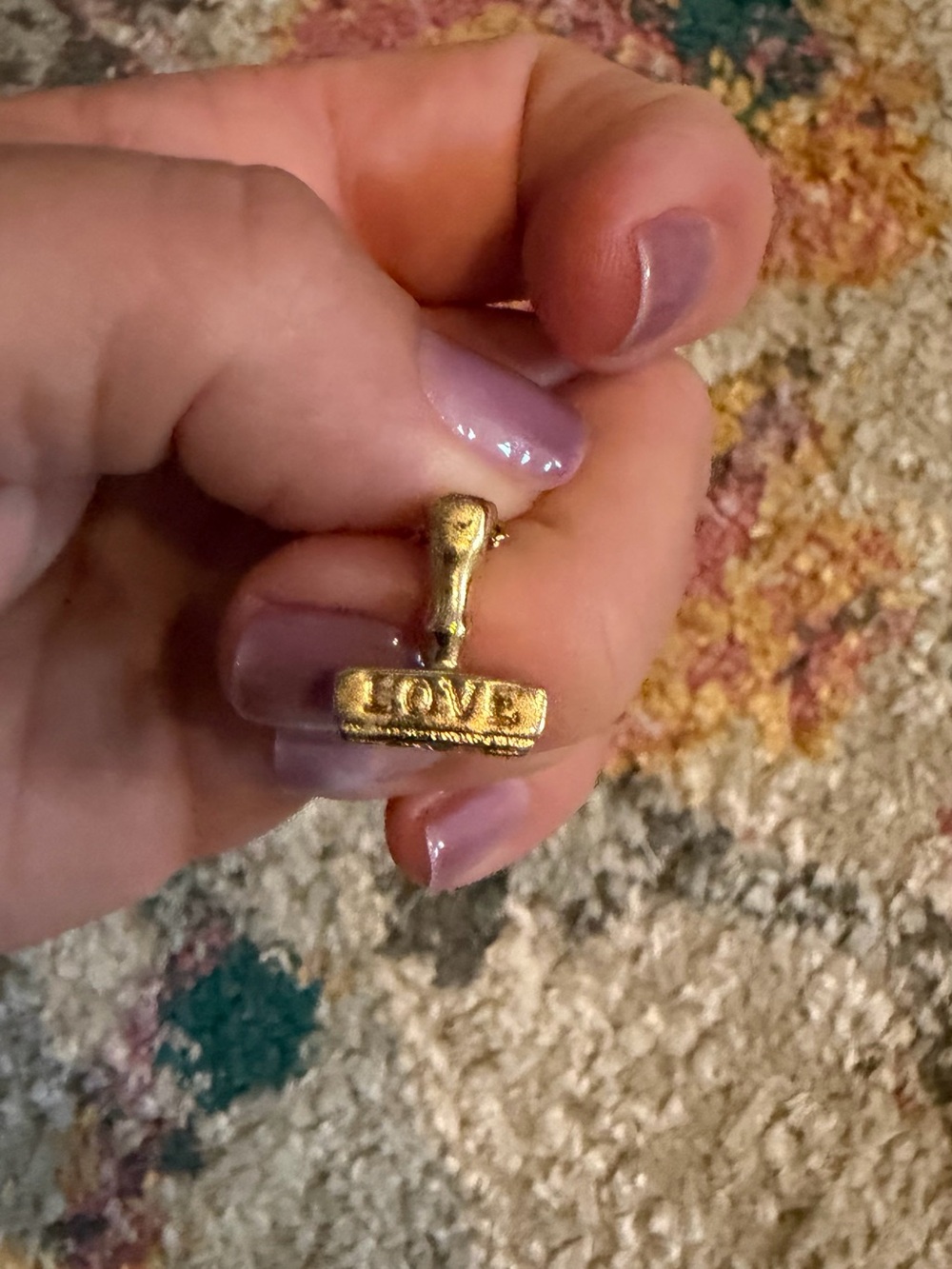 Gold 'LOVE' Pendant Charm - Women Jewelry